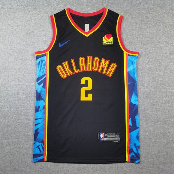 Mens Youths Kids Shai Gilgeous Alexander Black Stitched Jersey